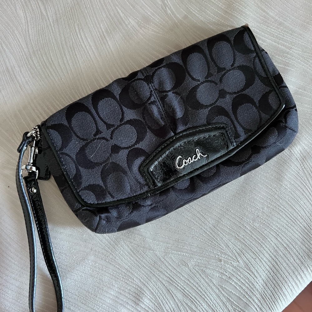 Black Coach Wristlet